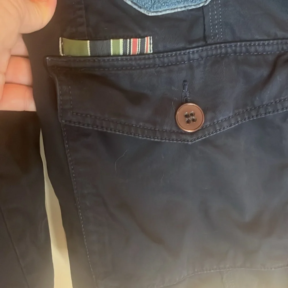 Essentials Navy Blazer with Patch Details reversible men’s large - Picture 4 of 15